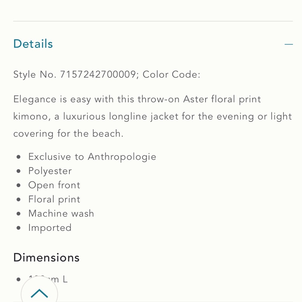 Anthropologie Floreat Aster Floral Kimono Robe Med - Picture 5 of 12